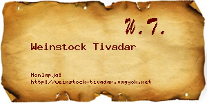 Weinstock Tivadar névjegykártya